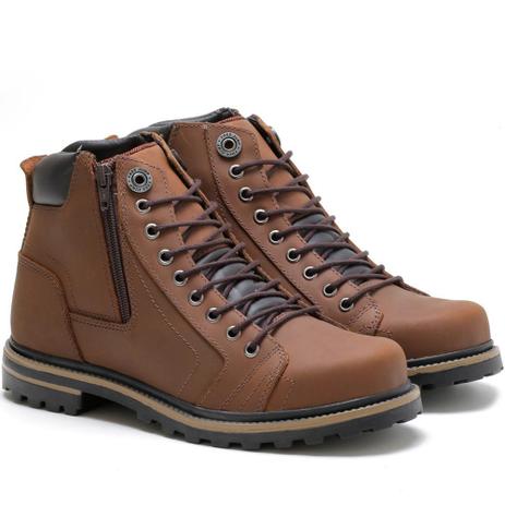 Bota Coturno Casual Masculino Couro Cadarço Macio Dia a Dia - Free Jump -  Coturno Masculino - Magazine Luiza