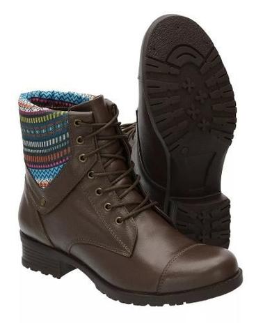 bota coturno de couro feminina