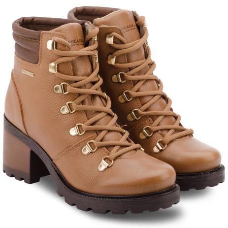 coturno feminino militar couro