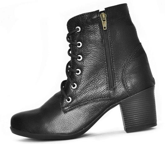 bota couro salto grosso