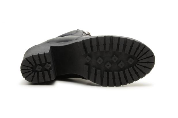 bota coturno feminino cano curto medio com ziper lateral
