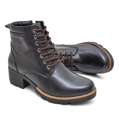 bota cano curto couro 34