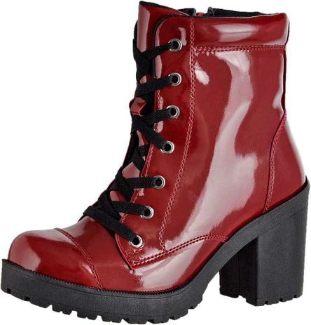 bota cano medio com cadarço