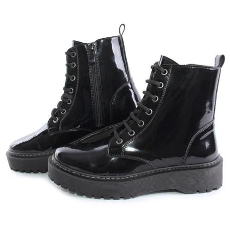 bota couro verniz