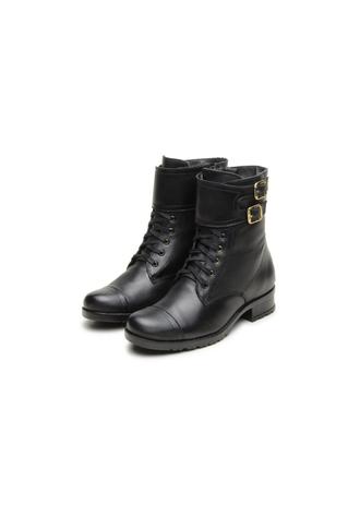 bota coturno feminina preta