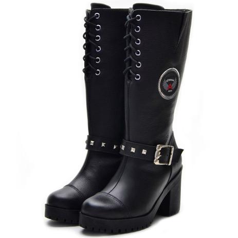 bota coturno feminina cano alto