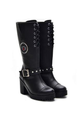bota coturno feminina cano alto