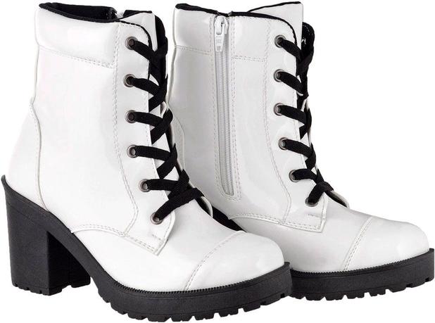 bota coturno feminina salto medio