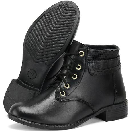 bota cano curto coturno feminino