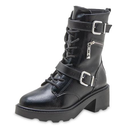 Bota Coturno Feminino Cano Médio Vizzano 3079103 Preto 1502 - Coturno  Feminino - Magazine Luiza