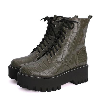 bota coturno animal print