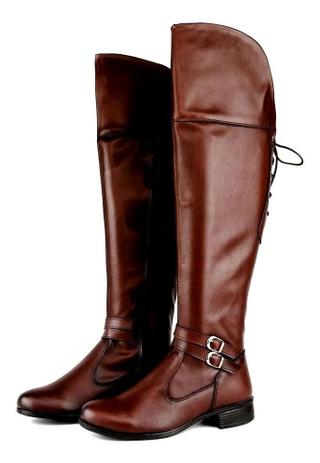 bota coturno feminina cano longo