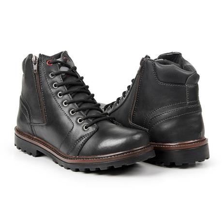 bota coturno com ziper