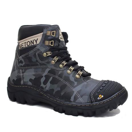 bota estilo coturno masculino