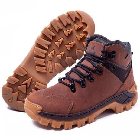 Bota Coturno Masculino em Couro Via Livre Colorado Vermelho - Bota Masculina  - Magazine Luiza