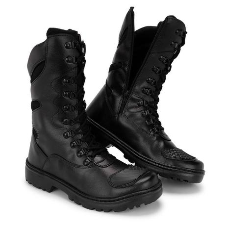 bota militar com ziper