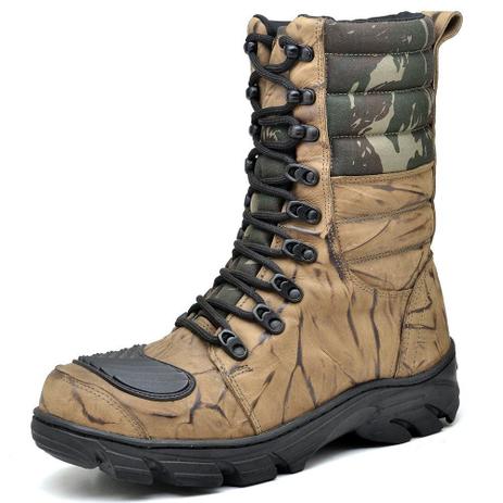 coturno militar bege