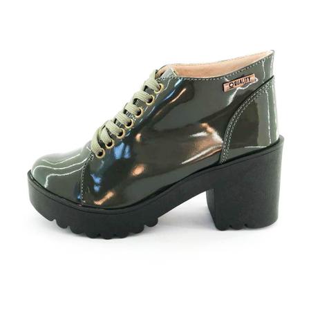 coturno verde feminino