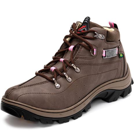 tenis cano alto feminino marrom