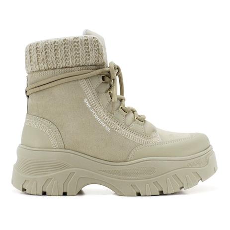 Tênis Casual Infantil Botinha Cano Alto Plataforma Branco