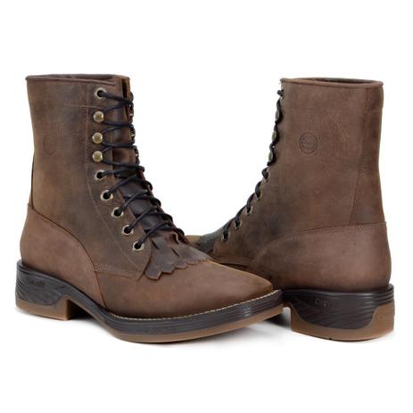 coturno de couro masculino
