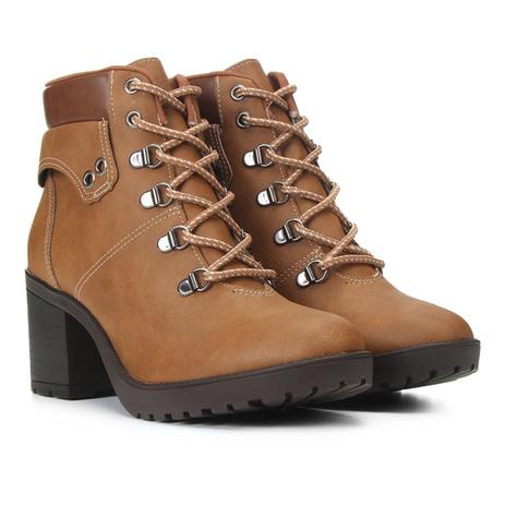 bota coturno via marte tratorada caramelo