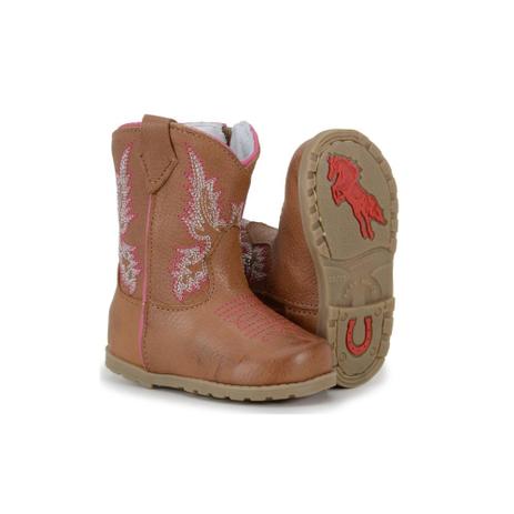 Bota Country Capelli Texana Couro Infantil Cano Médio Casual - Bota Infantil - Magazine Luiza