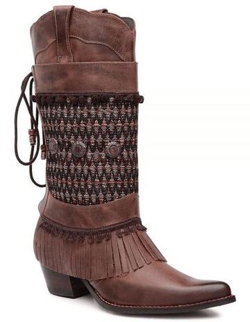 bota country com franja
