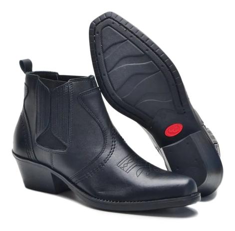 bota masculina bico fino preta