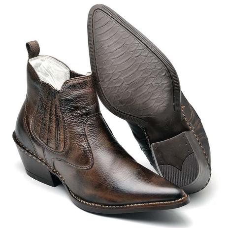 bota masculina bico fino