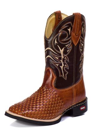 bota masculina country bico quadrado
