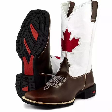 bota country masculina cano longo bico quadrado