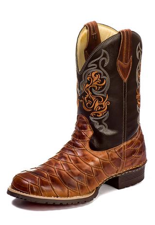 bota couro masculina cano longo