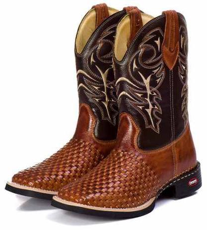 bota cowboy masculina cano longo