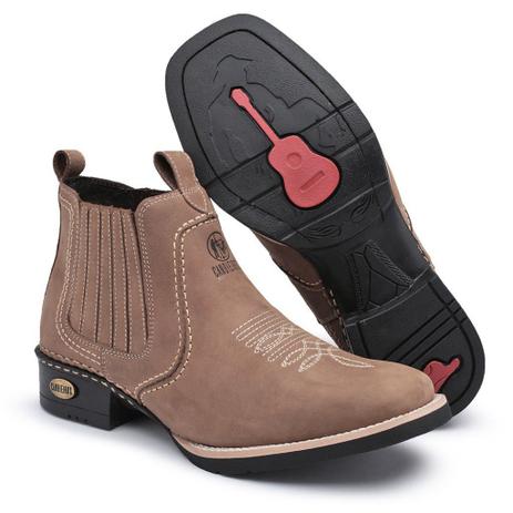 bota country masculina solado branco