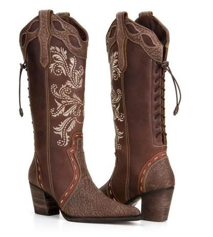 bota cano alto country feminina