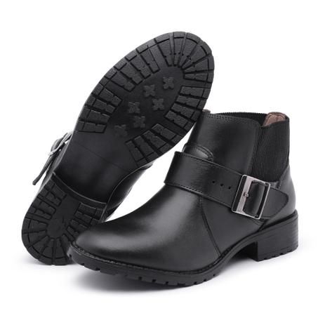 bota cano curto couro 34