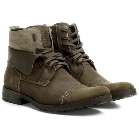 bota couro cano medio