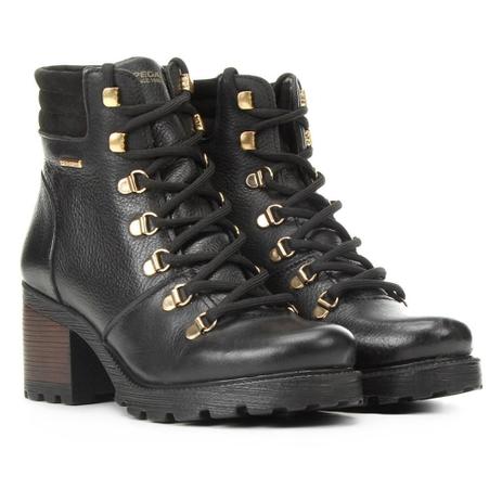 Bota Couro Coturno Pegada Tratorado Feminina Menor preço em Bota Couro Coturno Pegada Tratorado Feminina