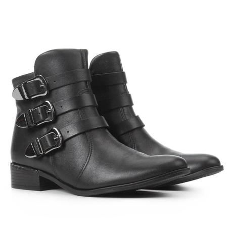Bota Couro Ramarim Cano Baixo 3 Fivelas Feminina - Bota Feminina - Magazine  Luiza
