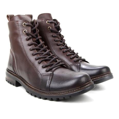 bota couro cano curto west coast lassen estonada masculina