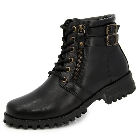 bota feminina tratorada cano curto