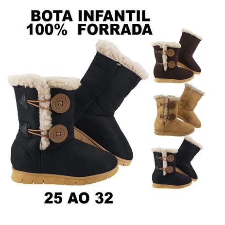 bota com pelo infantil
