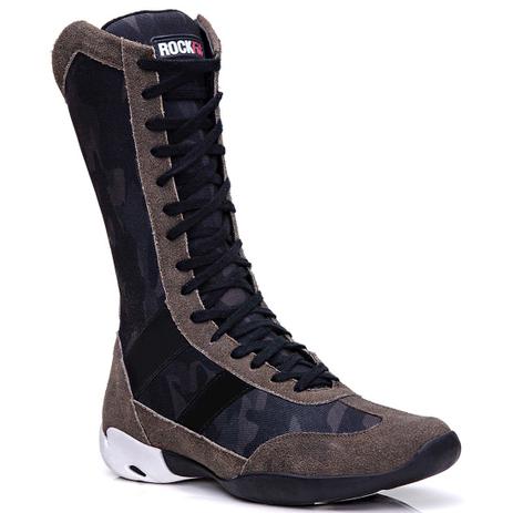 Bota de Treino Masculina RockFit Flexor em Couro Grafite - Rock fit Menor preço em Bota de Treino Masculina RockFit Flexor em Couro Grafite - Rock fit