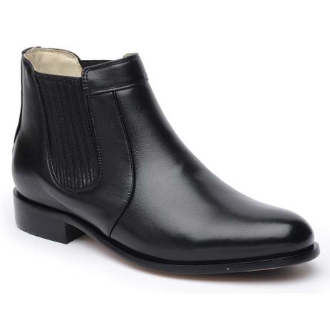 Bota Dlutty Social Masculina Elástico Couro de Carneiro - Bota Masculina - Magazine Luiza