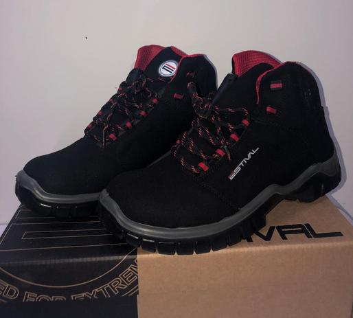 Bota Energy Audi Preto/Vermelho Tamanho 38 - Estival - Bota de Segurança -  Magazine Luiza