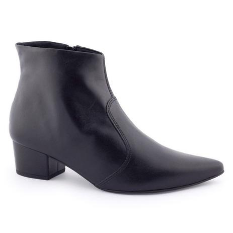 Bota fem Cano baixo AB8001 salto robusto bico fino Usaflex - Bota Feminina  - Magazine Luiza