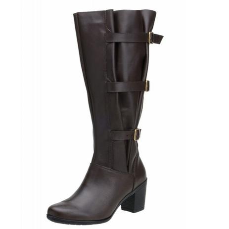 bota marrom salto alto