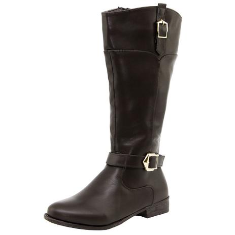 bota feminina cano longo mooncity