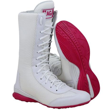 Bota Feminina Cano Alto Para Treino Confortável Branca - Magi shoes Menor preço em Bota Feminina Cano Alto Para Treino Confortável Branca - Magi shoes